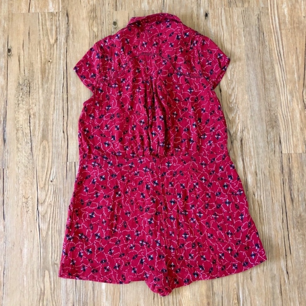 Free People Red Floral Romper - Picture 4 of 6